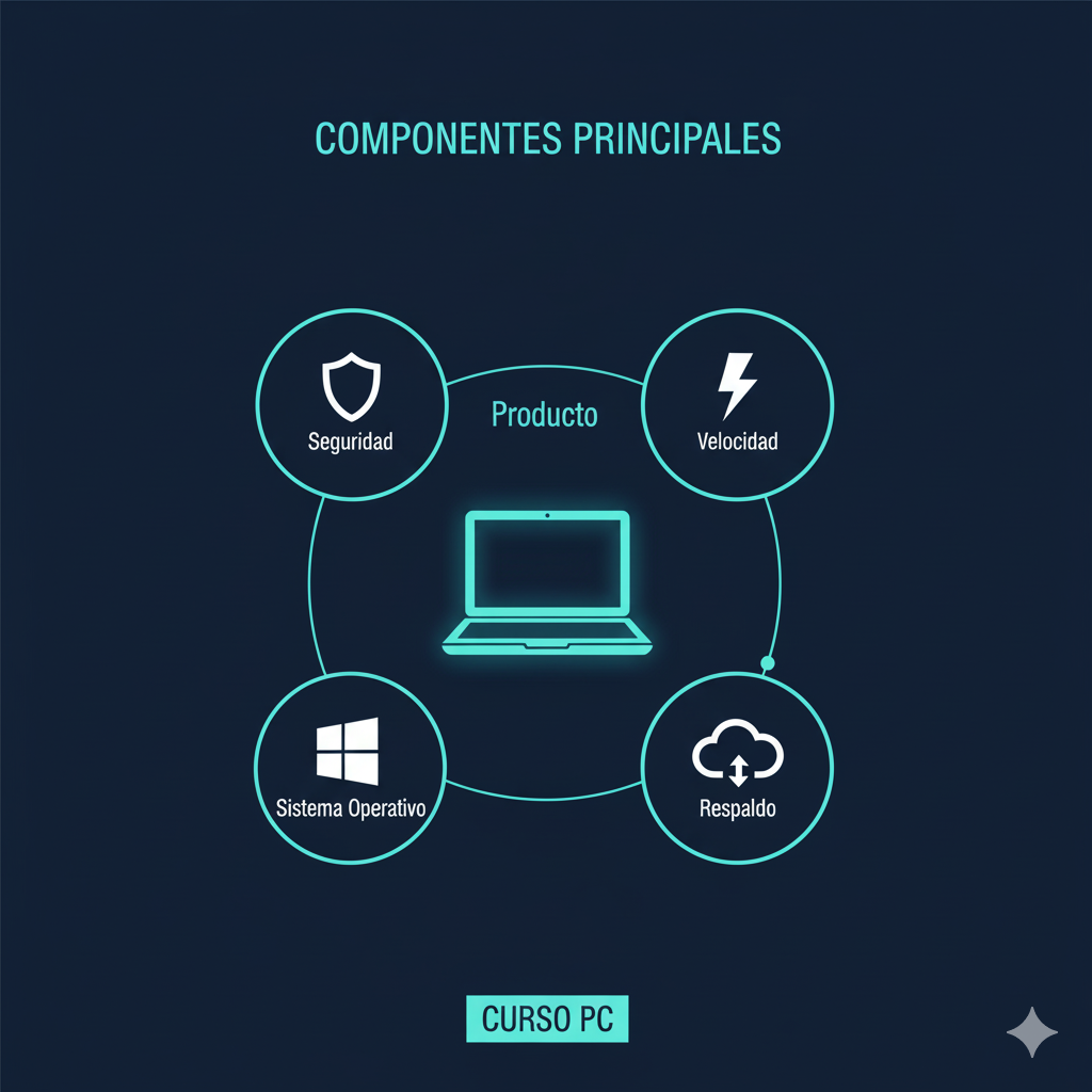 Gráfico de los 4 beneficios clave